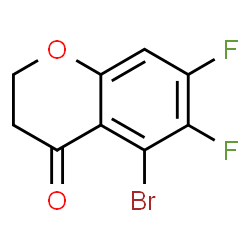 ChemSpider 2D Image | 5-Bromo-6,7-difluoro-2,3-dihydro-4H-chromen-4-one | C9H5BrF2O2