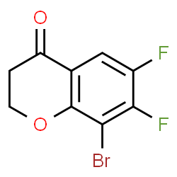 ChemSpider 2D Image | 8-Bromo-6,7-difluoro-2,3-dihydro-4H-chromen-4-one | C9H5BrF2O2