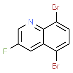 ChemSpider 2D Image | 5,8-Dibromo-3-fluoroquinoline | C9H4Br2FN