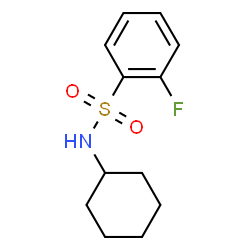 ChemSpider 2D Image | N-Cyclohexyl-2-fluorobenzenesulfonamide | C12H16FNO2S