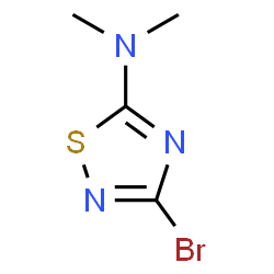ChemSpider 2D Image | 3-Bromo-N,N-dimethyl-1,2,4-thiadiazol-5-amine | C4H6BrN3S
