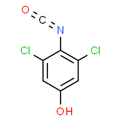 ChemSpider 2D Image | 3,5-Dichloro-4-isocyanatophenol | C7H3Cl2NO2