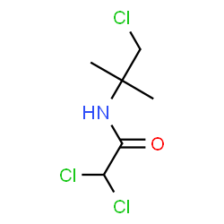 ChemSpider 2D Image | 2,2-Dichloro-N-(1-chloro-2-methyl-2-propanyl)acetamide | C6H10Cl3NO