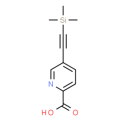 ChemSpider 2D Image | 5-[(Trimethylsilyl)ethynyl]-2-pyridinecarboxylic acid | C11H13NO2Si