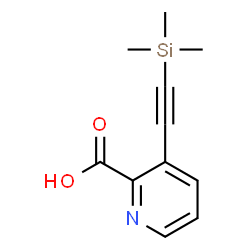 ChemSpider 2D Image | 3-[(Trimethylsilyl)ethynyl]-2-pyridinecarboxylic acid | C11H13NO2Si