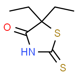 ChemSpider 2D Image | 5,5-Diethyl-2-thioxo-1,3-thiazolidin-4-one | C7H11NOS2
