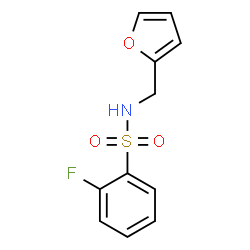 ChemSpider 2D Image | 2-Fluoro-N-(2-furylmethyl)benzenesulfonamide | C11H10FNO3S