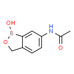 ChemSpider 2D Image | N-(1-Hydroxy-1,3-dihydro-2,1-benzoxaborol-6-yl)acetamide | C9H10BNO3