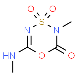 ChemSpider 2D Image | 3-Methyl-6-(methylamino)-1,4,3,5-oxathiadiazin-2(3H)-one 4,4-dioxide | C4H7N3O4S