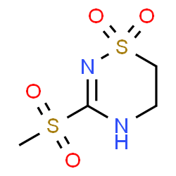 ChemSpider 2D Image | 3-(Methylsulfonyl)-5,6-dihydro-4H-1,2,4-thiadiazine 1,1-dioxide | C4H8N2O4S2