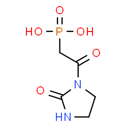 ChemSpider 2D Image | [2-Oxo-2-(2-oxo-1-imidazolidinyl)ethyl]phosphonic acid | C5H9N2O5P