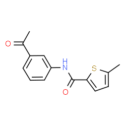 ChemSpider 2D Image | N-(3-Acetylphenyl)-5-methyl-2-thiophenecarboxamide | C14H13NO2S
