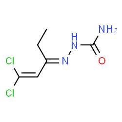 ChemSpider 2D Image | (2E)-2-(1,1-Dichloro-1-penten-3-ylidene)hydrazinecarboxamide | C6H9Cl2N3O