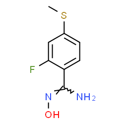 ChemSpider 2D Image | 2-Fluoro-N'-hydroxy-4-(methylsulfanyl)benzenecarboximidamide | C8H9FN2OS