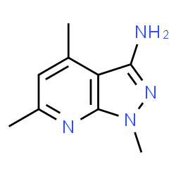 ChemSpider 2D Image | 1,4,6-Trimethyl-1H-pyrazolo[3,4-b]pyridin-3-amine | C9H12N4