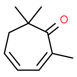 ChemSpider 2D Image | 2,7,7-Trimethyl-2,4-cycloheptadien-1-one | C10H14O