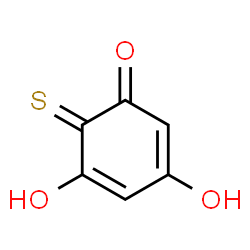 ChemSpider 2D Image | 3,5-Dihydroxy-6-thioxo-2,4-cyclohexadien-1-one | C6H4O3S