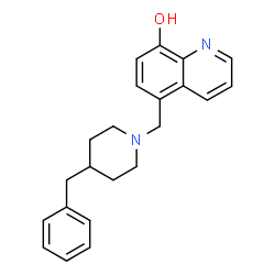 ChemSpider 2D Image | 5-[(4-Benzyl-1-piperidinyl)methyl]-8-quinolinol | C22H24N2O