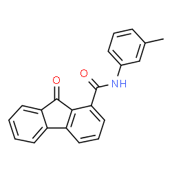 ChemSpider 2D Image | N-(3-Methylphenyl)-9-oxo-9H-fluorene-1-carboxamide | C21H15NO2