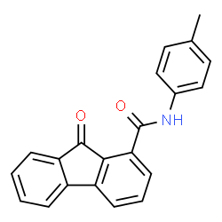 ChemSpider 2D Image | N-(4-Methylphenyl)-9-oxo-9H-fluorene-1-carboxamide | C21H15NO2