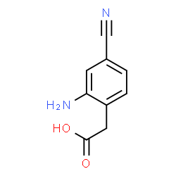 ChemSpider 2D Image | (2-Amino-4-cyanophenyl)acetic acid | C9H8N2O2