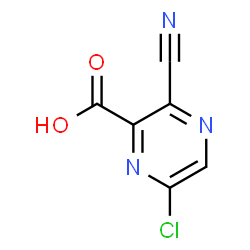 ChemSpider 2D Image | 6-Chloro-3-cyano-2-pyrazinecarboxylic acid | C6H2ClN3O2