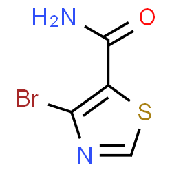 ChemSpider 2D Image | 4-Bromo-1,3-thiazole-5-carboxamide | C4H3BrN2OS