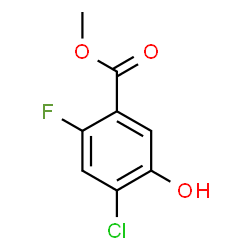 ChemSpider 2D Image | Methyl 4-chloro-2-fluoro-5-hydroxybenzoate | C8H6ClFO3