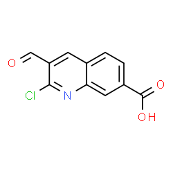 ChemSpider 2D Image | 2-Chloro-3-formyl-7-quinolinecarboxylic acid | C11H6ClNO3