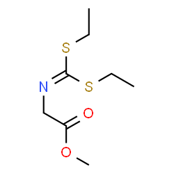 ChemSpider 2D Image | Methyl N-[bis(ethylsulfanyl)methylene]glycinate | C8H15NO2S2