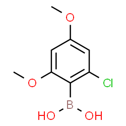 ChemSpider 2D Image | (2-Chloro-4,6-dimethoxyphenyl)boronic acid | C8H10BClO4
