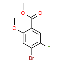 ChemSpider 2D Image | Methyl 4-bromo-5-fluoro-2-methoxybenzoate | C9H8BrFO3