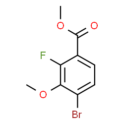 ChemSpider 2D Image | Methyl 4-bromo-2-fluoro-3-methoxybenzoate | C9H8BrFO3