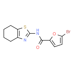 ChemSpider 2D Image | 5-Bromo-N-(4,5,6,7-tetrahydro-1,3-benzothiazol-2-yl)-2-furamide | C12H11BrN2O2S