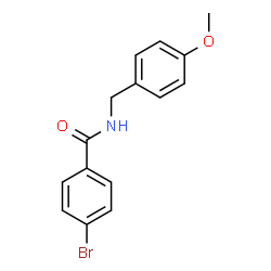 ChemSpider 2D Image | 4-Bromo-N-(4-methoxybenzyl)benzamide | C15H14BrNO2