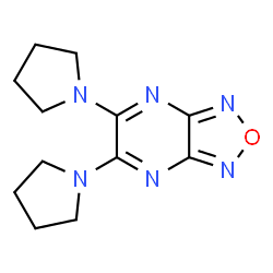 ChemSpider 2D Image | 5,6-Di(1-pyrrolidinyl)[1,2,5]oxadiazolo[3,4-b]pyrazine | C12H16N6O