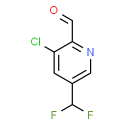ChemSpider 2D Image | 3-Chloro-5-(difluoromethyl)-2-pyridinecarbaldehyde | C7H4ClF2NO