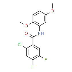 ChemSpider 2D Image | 2-Chloro-N-(2,5-dimethoxyphenyl)-4,5-difluorobenzamide | C15H12ClF2NO3