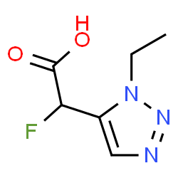ChemSpider 2D Image | (1-Ethyl-1H-1,2,3-triazol-5-yl)(fluoro)acetic acid | C6H8FN3O2