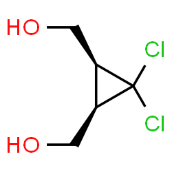 ChemSpider 2D Image | [(1R,2S)-3,3-Dichloro-1,2-cyclopropanediyl]dimethanol | C5H8Cl2O2