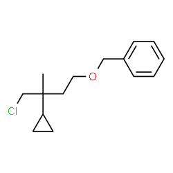 ChemSpider 2D Image | [(4-Chloro-3-cyclopropyl-3-methylbutoxy)methyl]benzene | C15H21ClO