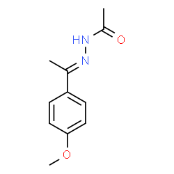ChemSpider 2D Image | N'-[(1E)-1-(4-Methoxyphenyl)ethylidene]acetohydrazide | C11H14N2O2