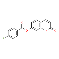ChemSpider 2D Image | 2-Oxo-2H-chromen-7-yl 4-fluorobenzoate | C16H9FO4