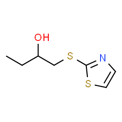 ChemSpider 2D Image | 1-(1,3-Thiazol-2-ylsulfanyl)-2-butanol | C7H11NOS2