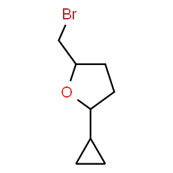 ChemSpider 2D Image | 2-(Bromomethyl)-5-cyclopropyltetrahydrofuran | C8H13BrO