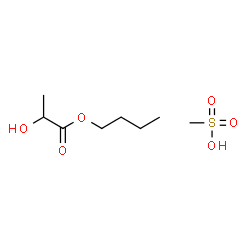 ChemSpider 2D Image | Butyl 2-hydroxypropanoate - methanesulfonic acid (1:1) | C8H18O6S