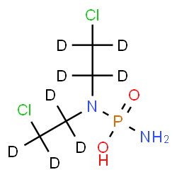 ChemSpider 2D Image | N,N-Bis[2-chloro(~2~H_4_)ethyl]phosphorodiamidic acid | C4H3D8Cl2N2O2P