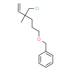 ChemSpider 2D Image | ({[4-(Chloromethyl)-4-methyl-5-hexen-1-yl]oxy}methyl)benzene | C15H21ClO
