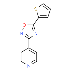 ChemSpider 2D Image | 4-[5-(2-Thienyl)-1,2,4-oxadiazol-3-yl]pyridine | C11H7N3OS