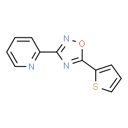 ChemSpider 2D Image | 2-[5-(2-Thienyl)-1,2,4-oxadiazol-3-yl]pyridine | C11H7N3OS